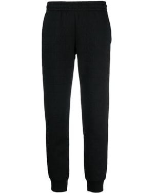 Moschino Flocked-Logo Elasticated-Waist Track Trousers - Black
