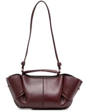 Hereu Arta Leather Shoulder Bag - Red