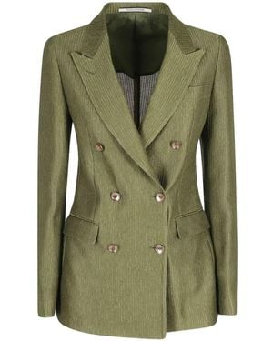 Tagliatore J-Parigi Double-Breasted Blazer - Green