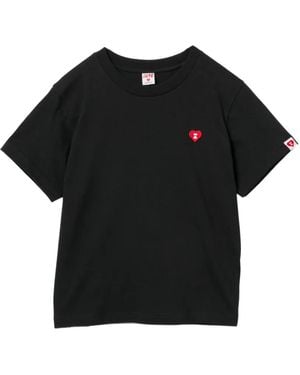 AAPE BY A BATHING AP Heart-Patch T-Shirt - Black