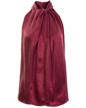 Silvia Tcherassi Shela Knotted Blouse - Red