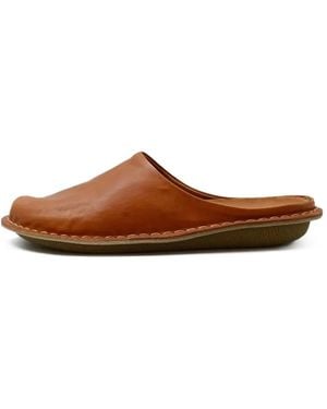 VIBAe Roma Leather Mules - Brown
