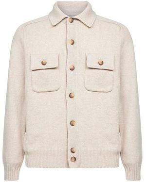 D4.0 Chest-Pocket Button Overshirt - Natural