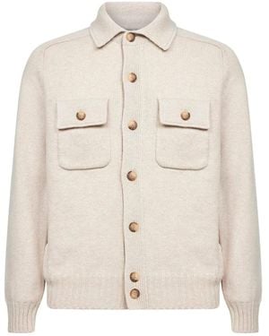 D4.0 Chest-Pocket Button Overshirt - Natural