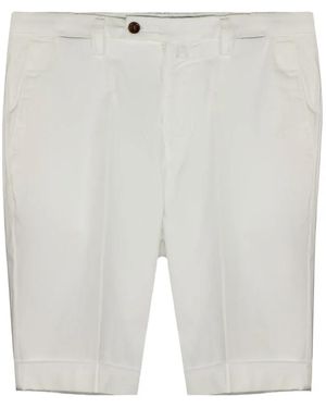 Briglia 1949 Pressed-Crease Turn-Up Shorts - White