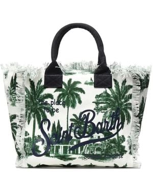 Mc2 Saint Barth Vanity Palm-Tree Tote Bag - Green
