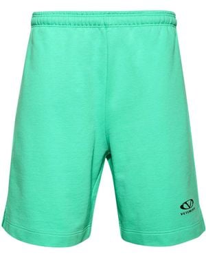 Vetements Oval Logo Track Shorts - Green
