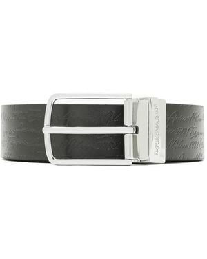 Emporio Armani Tongue Reversible Belt - Black