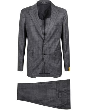 Tagliatore Checked Two-Piece Suit - Grey