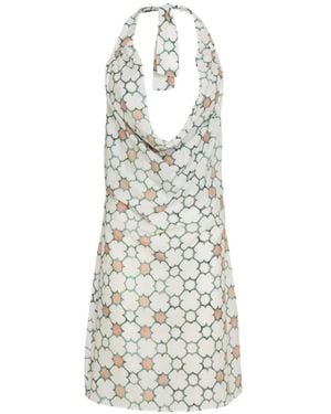 Amir Slama X Avatim Minikleid Mit Geometrischem Print - Weiß