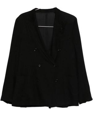 Lardini Double-Breasted Jacket - Black