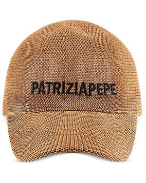 Patrizia Pepe Woven Baseball Cap Hat - Brown
