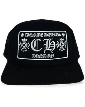 Chrome Hearts London Logo-Embroidered Trucker Hat - Black