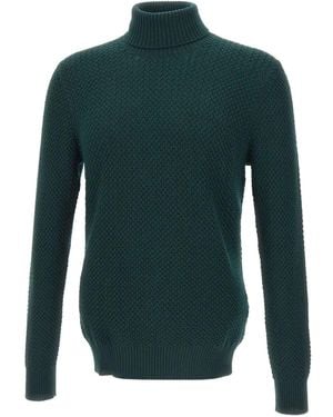 Gran Sasso Turtleneck Textured Sweater - Green