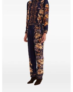FARM Rio Pantalones Lara Con Estampado Floral - Negro