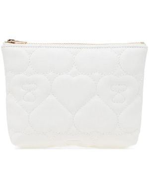AAPE BY A BATHING AP Quilted Heart Wallet - White