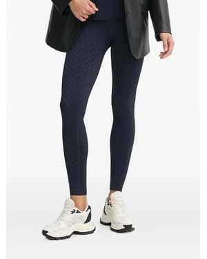 BOSS Logo-jacquard leggings - Blue