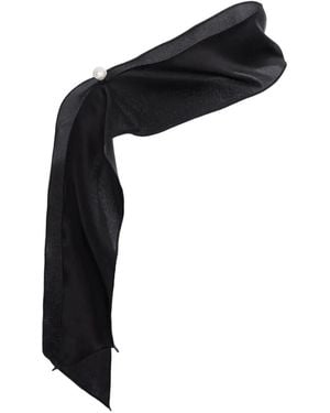 MANURI Donna Silk Scarf - Black