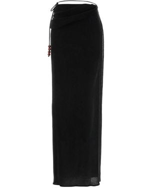 Magda Butrym Beaded Jersey Skirt - Black
