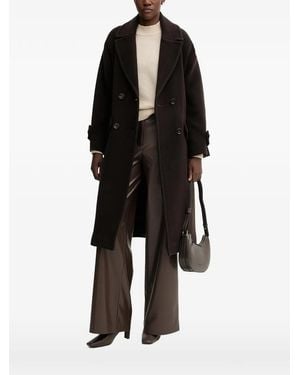 Sessun Double-Breasted Coat - Black