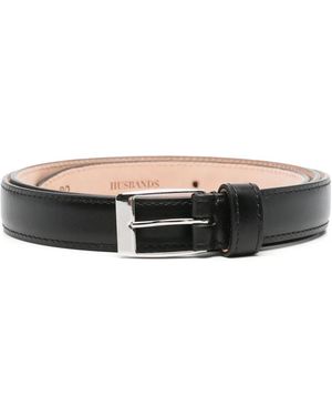 Husbands Leather Belt - White