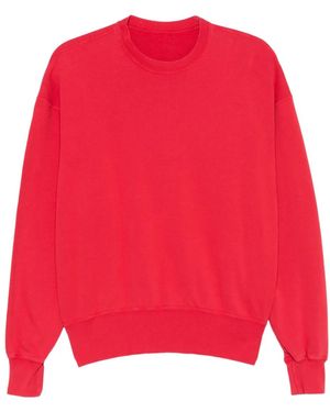 Kuro Crew-Neck Long-Sleeve Sweatshirt - Red