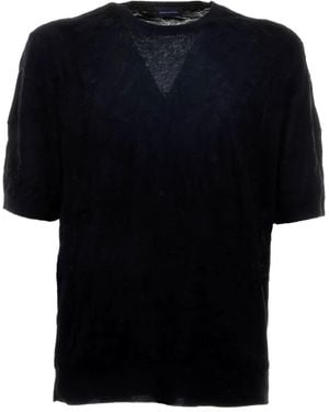 Tagliatore Short-Sleeved Cotton T-Shirt - Black