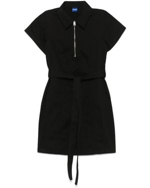HUGO Logo-Embroidered Mini Dress - Black