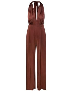 Amazuìn Lennox Jumpsuit Met Halternek - Paars