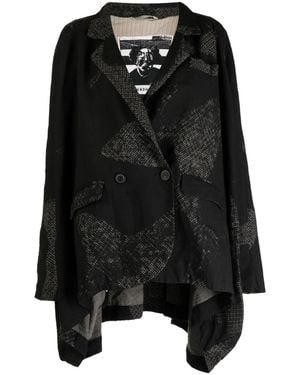 Rundholz Asymmetric Double-Breasted Jacket - Black
