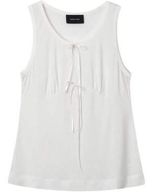 Simone Rocha Tie-Detail Tank Top - White