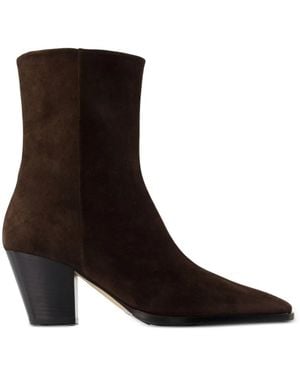 Aeyde Hedvig Suede Leather Ankle Boots - Black