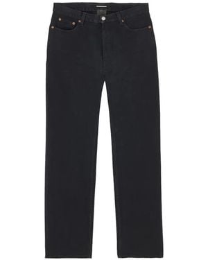 Saint Laurent High-Rise Tapered Jeans - Blue