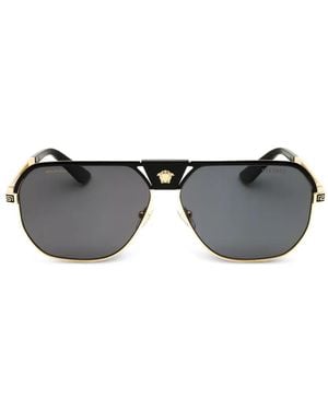 Versace Geometrische Sonnenbrille Mit Medusa-Detail - Grau