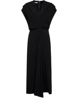 Co. V-Neck Midi Dress - Black