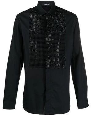 Philipp Plein Sartorial Stud-Embellished Shirt - Black