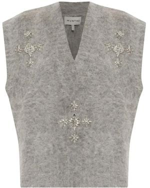 Munthe Vurulia Crystal-Embellished Vest - Gray