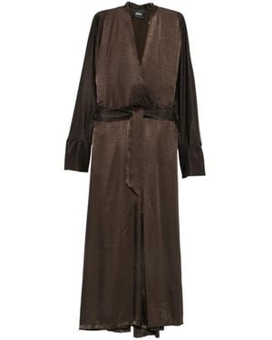 Dixie Belted Wrap Midi Dress - Brown