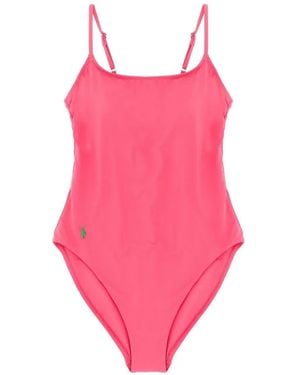 Polo Ralph Lauren Bañador Con Motivo Pony - Rosa