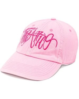 The Attico Logo-Embroidered Baseball Cap - Pink