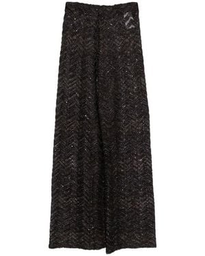 Missoni Broek Met Chevron-Streep - Zwart