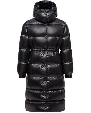 Moncler フーデッド パデッドコート - ブラック