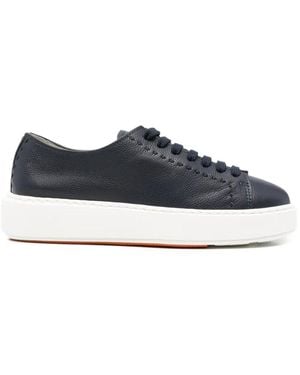 Santoni Leather Trainers - White