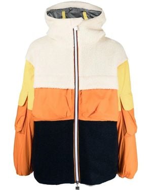 K-Way Claumix Colour-Block Hooded Jacket - Orange