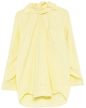 ALAINPAUL Elasticated-Collar Shirt - Yellow