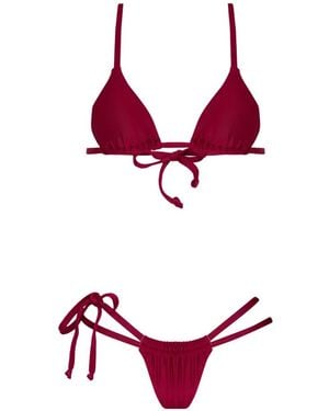 Amir Slama X Tati Barbieri Triangel-Bikini Mit Schnürung - Rot