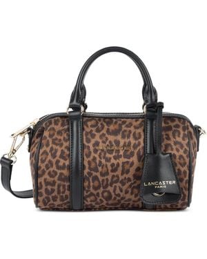 Lancaster Leopard-Print Logo-Detail Shoulder Bag - Brown