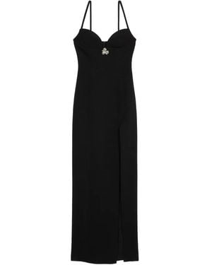 Blumarine Crystal-Embellished Maxi Dress - Black