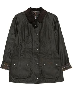 Barbour Abrigo De Algodón Encerado - Negro
