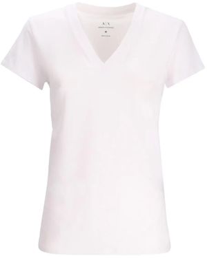 ARMANI EXCHANGE Vネック Tシャツ - ホワイト
